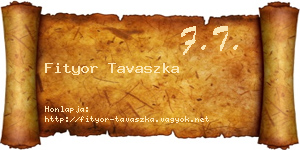 Fityor Tavaszka névjegykártya